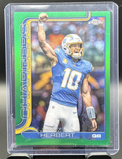 2025 Topps Chrome Justin Herbert #158 Image Variation Green Refractor /99 picture