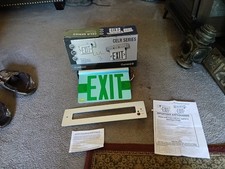 New - Compass - Current  - CELR1GNE - Recessed Mount Exit Sign - Green Letters picture