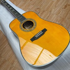 Yellow Solid Spruce 41 Inch Rosewood Body Acoustic Guitar Ebony Fingerboard picture