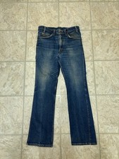 Vintage Levis 517 Jeans Mens 32x30 Blue Orange Tab 80s Bootcut Faded Made in USA picture