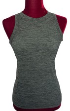 Athleta Renew Seamless Racerback Tank Med Charcoal Gray Yoga Workout Running NWT picture