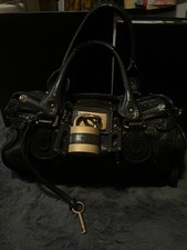 Vintage 2005 Chloé Paddington Medium Satchel, Black leather, Gold/Brass Hardware picture