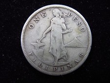 Philippines U.S. 1 Peso 1908 S Silver American Admin i3209 Money Coin picture