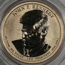 2015-P JOHN F. KENNEDY REVERSE PROOF PRESIDENTIAL DOLLAR - STRUCK THROUGH ERROR picture
