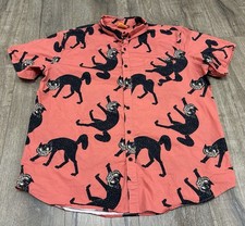 Beistle Creepy Co Shirt Mens XL Halloween Scary Black Cat picture