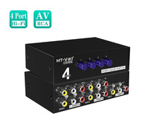 MT-VIKI 4-way RCA switcher 4-Port AV Selector Box Composite Video Audio switch picture