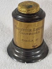 Vintage 1947 PHILRYCOM Baseball Champions Trophy Manila US Army Military Base picture