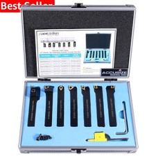 Complete 7-Piece Indexable Carbide Tool Set - Durable Aluminum Storage Case picture