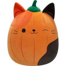 16in Squishmallows Original Cam the Pumpkin Cat Select Series Plush Toy 16in Cat picture
