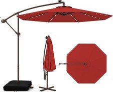 10Ft Patio Umbrella with Base Included, Outdoor Offset Cantilever Umbrella with picture