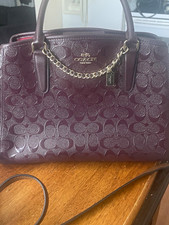 Authentic Coach Oxblood Margot Carryall w/ dustbag picture