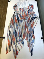 Fashion Nova Feels Like Destiny Maxi Dress L Blue Striped Sweetheart Zip 3059D picture