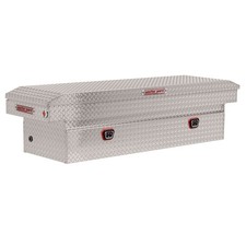 Weather Guard Saddle Box, Full Standard, 72in.W, 11.0 Cu. Ft., Aluminum, picture