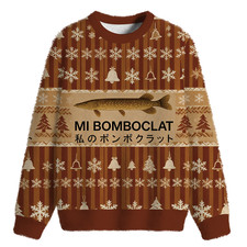 Mens Mi Bomboclat Fish Meme Christmas Ugly Sweater Funny Vintage Xmas Gift for H picture