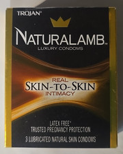 TROJAN NATURALAMB LUXURY CONDOMS SKIN-TO-SKIN INTIMACY 3ct picture