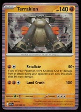 Terrakion 054/086 Holo Rare White Flare Pokemon Near Mint picture