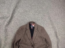 Joules Agatha Ladies Tweed cotton Brown Style Blazer Herringbone Jacket Vintage picture
