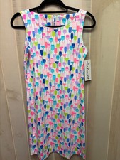 Lulu-B SPX4426 Dress Drinks White Colorful Nylon Spandex Upf50 picture