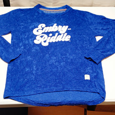 Mens Pressbox Embry-Riddle Blue White Pullover Sweatshirt Size M picture