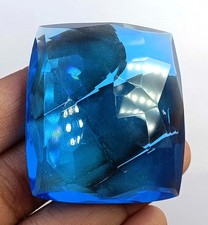 Amazing 169 Ct Natural Blue Tourmaline Cushion Shape IGL Loose Gemstone 6JDV picture