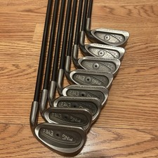 Ping Eye 2 Black Dot ⚫️ 8 pc Iron Set 4-pw Graphite Shafts Senior Flex picture