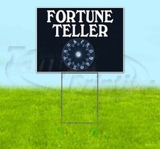 FORTUNE TELLER 18x24 Yard Sign WITH STAKE Corrugated Bandit USA PSYCHIC picture