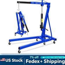 Heavy Duty 4400 Lb Folding Hydraulic Engine Hoist Cherry Picker Shop Crane Steel picture