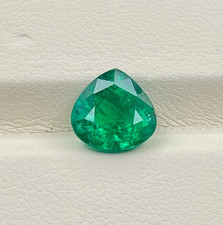 1.96crt Natural Zambian Emerald Pear Certified Loose Gemston picture