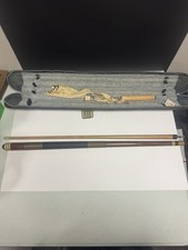 Vintage Unlabeled Pool Cue With Brunswick Pool Cue Carrying Case picture