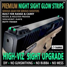 TAURUS GL🟢W in DARK… Night Sights DIY Upgrade G2C G3C G3 G3X G3XL GX4 TX22 709… picture