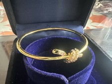 Gift.Knot Bangle 18K&yellow GoldTF&Co.Diamond Bracelet picture
