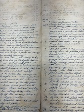 Antique Victorian C. 1890s Handwritten Personal Diary picture
