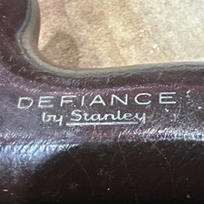 Vintage Stanley Defiance Bench Plane 14 in, 2 in Steel Blade, Wood Handles picture