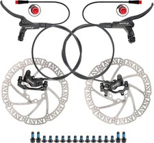 Zoom HB876E Hydraulic E-Bike Brake Kit 4-Piston Calipers Pre-Bled 160mm Rotors picture