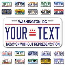 Custom state License Plates with personalized text Car 12x6- Moto 7x4 - Bike 6x3 picture