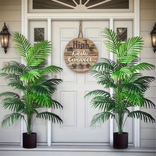 1PC Artificial Areca Palm Tree Large Fake Tropical Plant Indoor Outdoor Decor picture