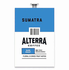 Alterra Coffee Sumatra Dark Roast 100% Arabica Ground Coffee. 1 Box of 5 rails. picture