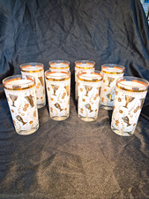 Vintage Gailstyn Sutton 22k Gold MCM Highball Glasses - (Set of 8) picture