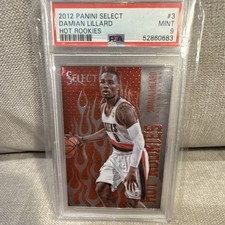 2012 Panini Select Damian Lillard Hot Rookie PSA 9 picture