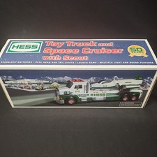 Vintage 2014 Hess Toy Truck and Space Cruiser with Scout 50th Anniversary NIB picture