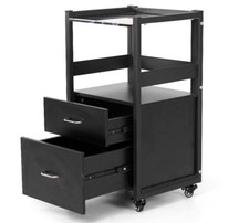 TATARTIST Tattoo Workstation Cart Stainless Steel 2 Drawers Locking Wheels picture