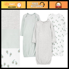 Simple Joys by Carter's Baby 3-pack Neutral Cotton Sleeper Gown picture