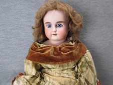 Antique ABG Bisque Head Doll incised 10 Paperweight Eyes Realistic  26