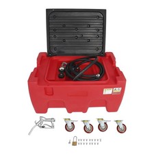 12V 3.7GPM Portable Gasoline Diesel Fuel Tank with Pump & Manual Nozzle 40Gallon picture