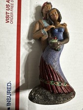 BLACK AFRICAN AMERICAN COUPLE~Very Beautiful~6”~Resin~VGC~ picture