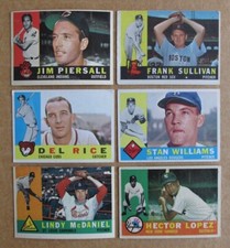 1960 TOPPS BASEBALL #1-270 CARD SINGLES COMPLETE YOUR SET U-PICK UPDATED 9/21 picture