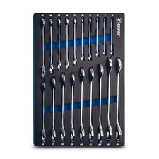 Capri Tools Angle Open End Wrench Set, 30° & 60° angles,  6-24 mm Metric, 19 pc picture