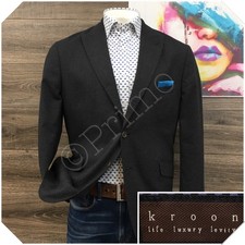 KROON Mens Flannel Wool Blazer Sport Coat Casual Jacket Size 44R Classic Suit picture