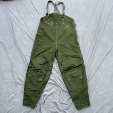 VTG 1961 C54 Swedish Military Cold Weather Motorcycle Bibs Unlined Green Overall picture