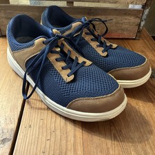 Orthofeet Tabor 20215 Shoes Mens 10.5 Blue Mesh Orthopedic Comfort Walking picture